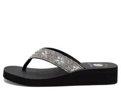 Women's Yellow Box Casey Wedge Flip-Flops