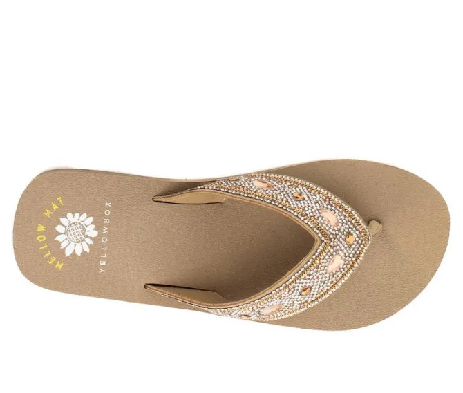 Women's Yellow Box Cathy Flip-Flops