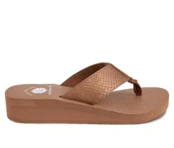 Women's Yellow Box Chellie Wedge Flip-Flops