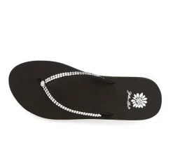 Women's Yellow Box Custard Wedge Flip-Flops