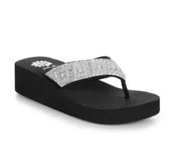Women's Yellow Box Darlene Wedge Flip-Flops