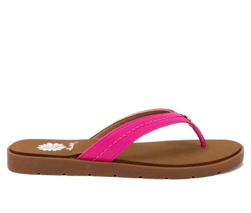 Women's Yellow Box Fallen Flip-Flops