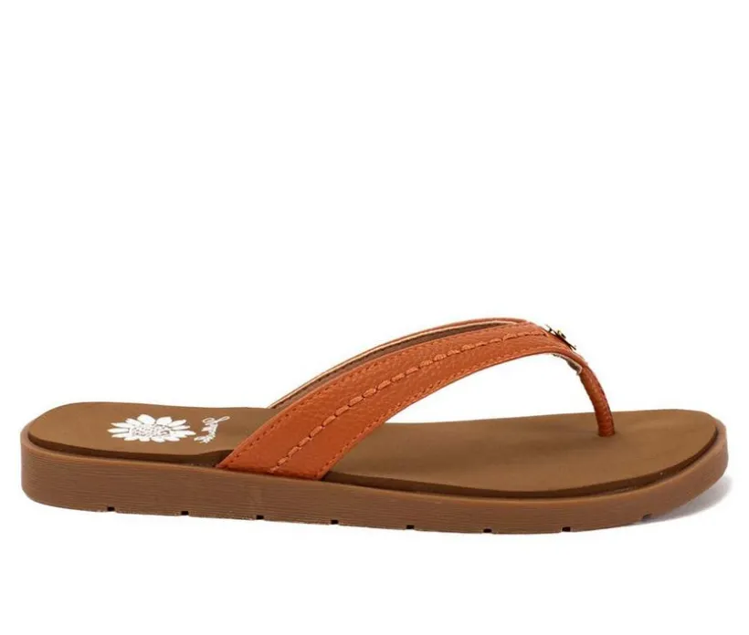 Women's Yellow Box Fallen Flip-Flops