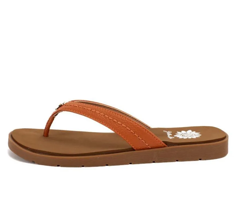 Women's Yellow Box Fallen Flip-Flops