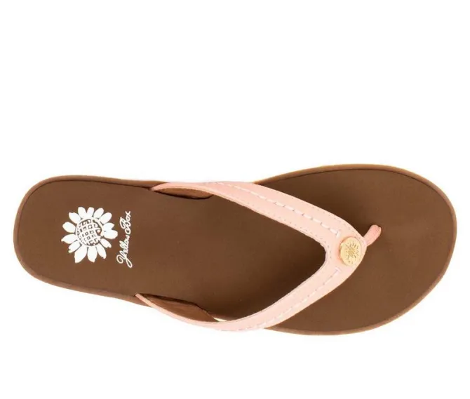 Women's Yellow Box Fallen Flip-Flops