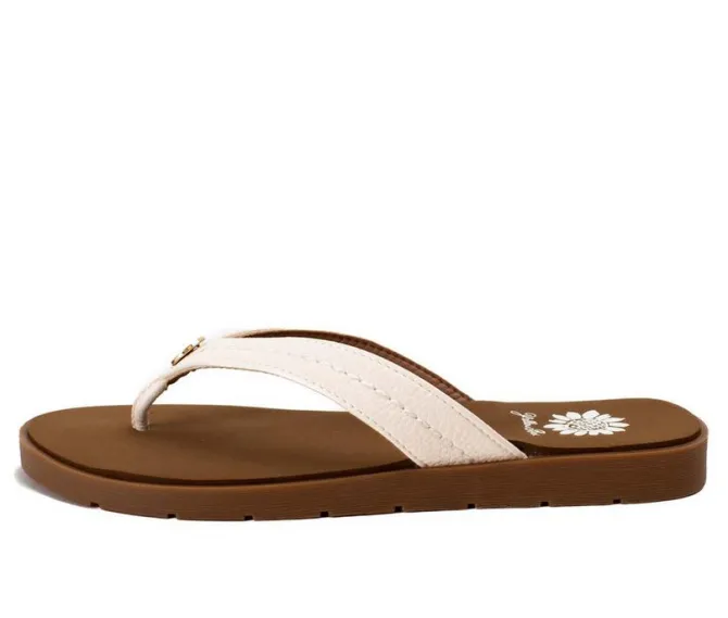 Women's Yellow Box Fallen Flip-Flops