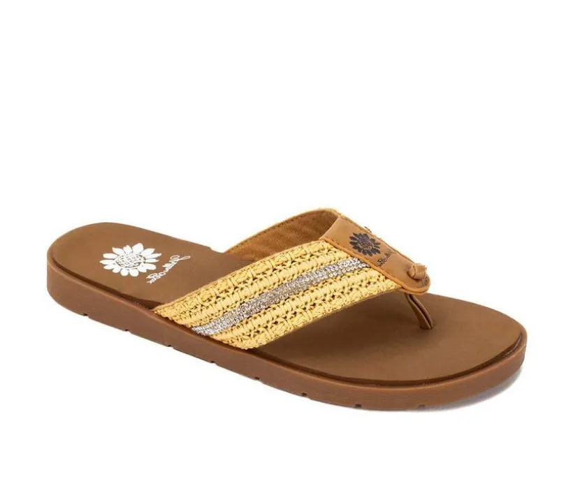 Women's Yellow Box Fania Flip-Flops