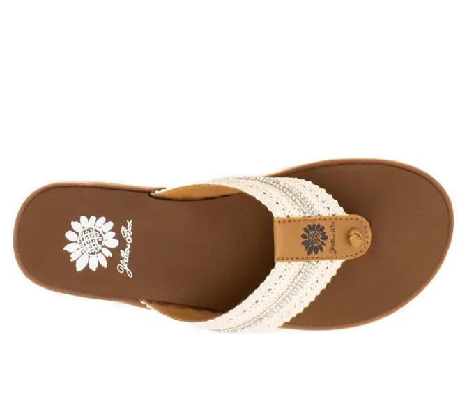 Women's Yellow Box Fania Flip-Flops