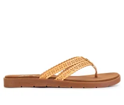 Women's Yellow Box Fawn Flip-Flops