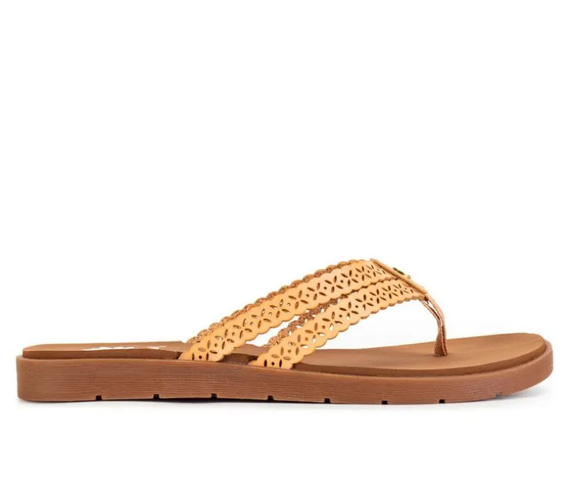 Women's Yellow Box Fawn Flip-Flops