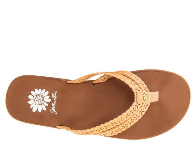 Women's Yellow Box Fawn Flip-Flops