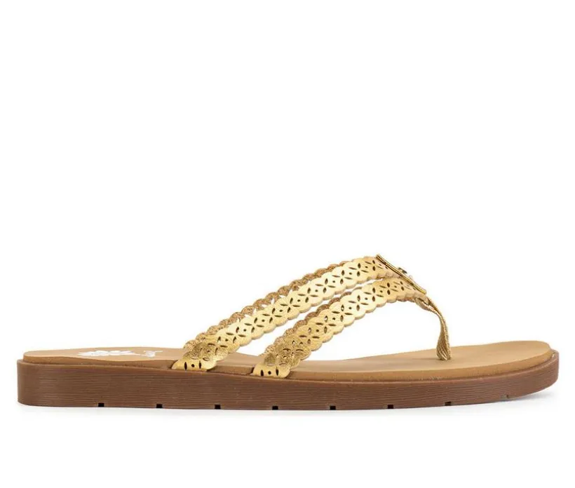 Women's Yellow Box Fawn Flip-Flops