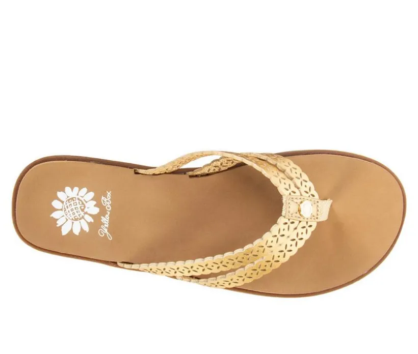 Women's Yellow Box Fawn Flip-Flops