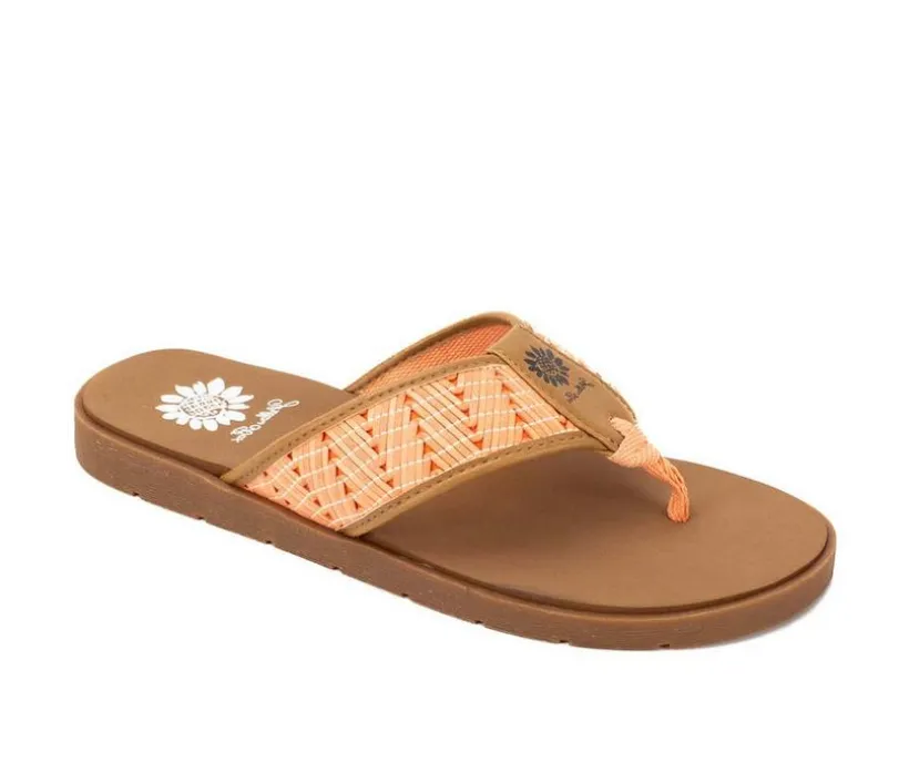 Women's Yellow Box Fellow Flip-Flops