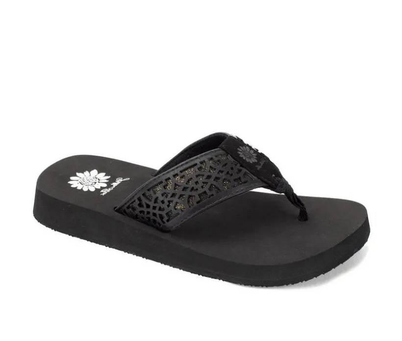 Women's Yellow Box Ficus Flip-Flops