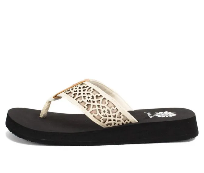 Women's Yellow Box Ficus Flip-Flops