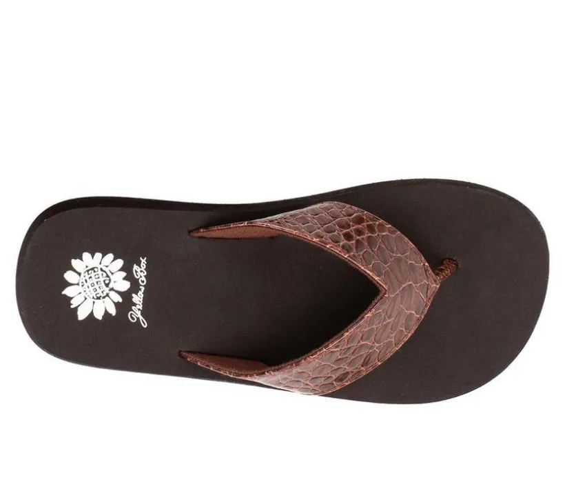 Women's Yellow Box Fina Flip-Flops
