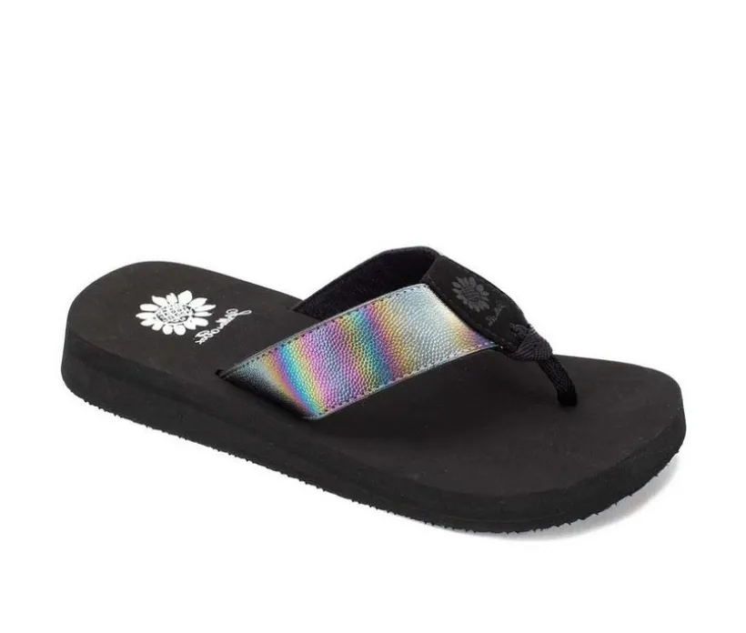 Women's Yellow Box Flamber Flip-Flops