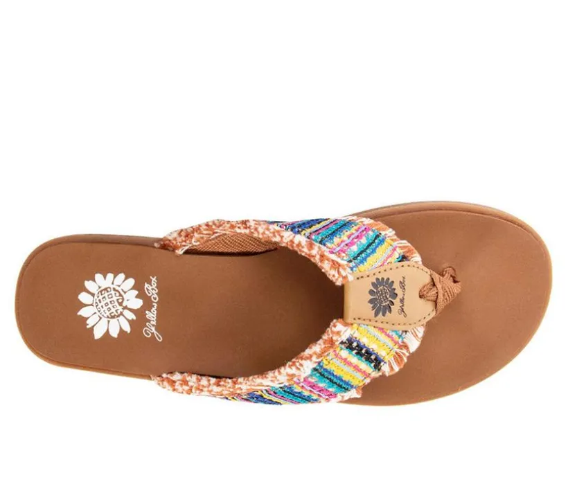 Women's Yellow Box Flappy Flip-Flops