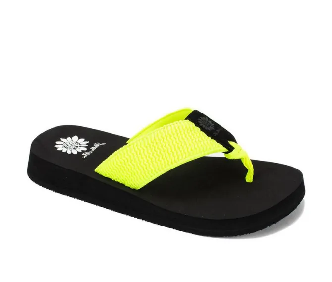 Women's Yellow Box Frizzle Flip-Flops