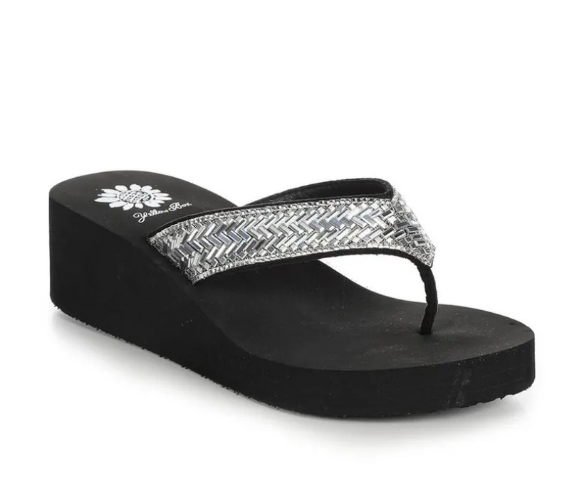 Women's Yellow Box Hestia Wedge Flip-Flops