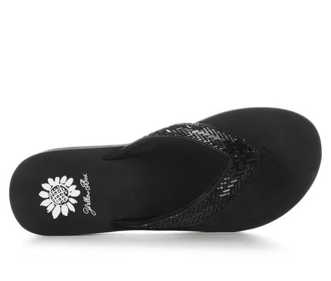 Women's Yellow Box Hestia Wedge Flip-Flops