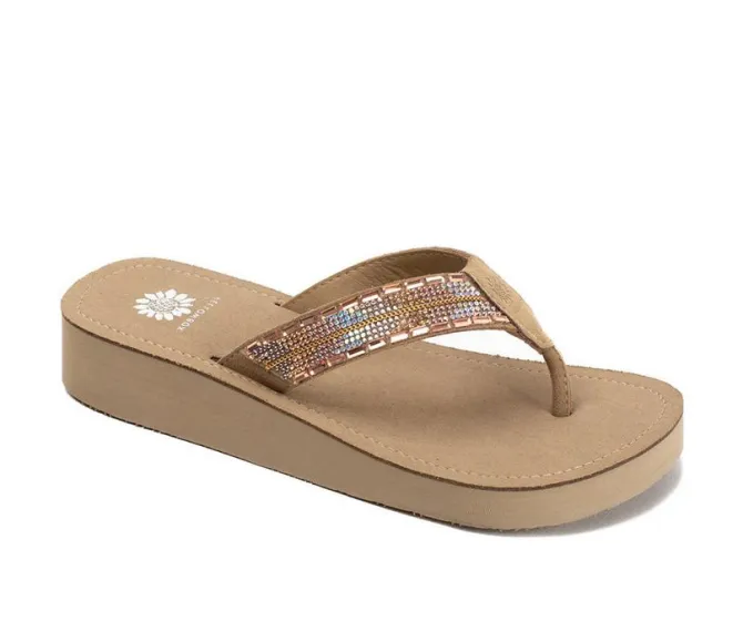 Women's Yellow Box Jaunty Flip-Flops