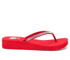 Women's Yellow Box Jello Flip-Flops