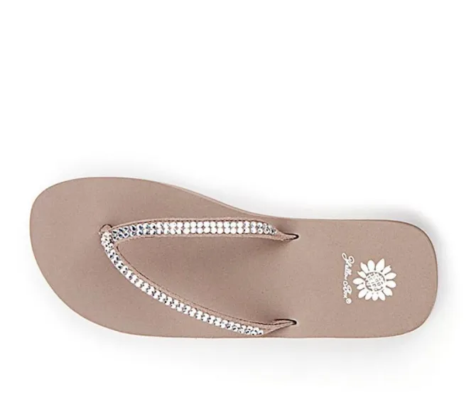 Women's Yellow Box Jello Flip-Flops