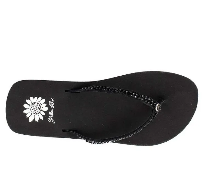 Women's Yellow Box Jello Flip-Flops