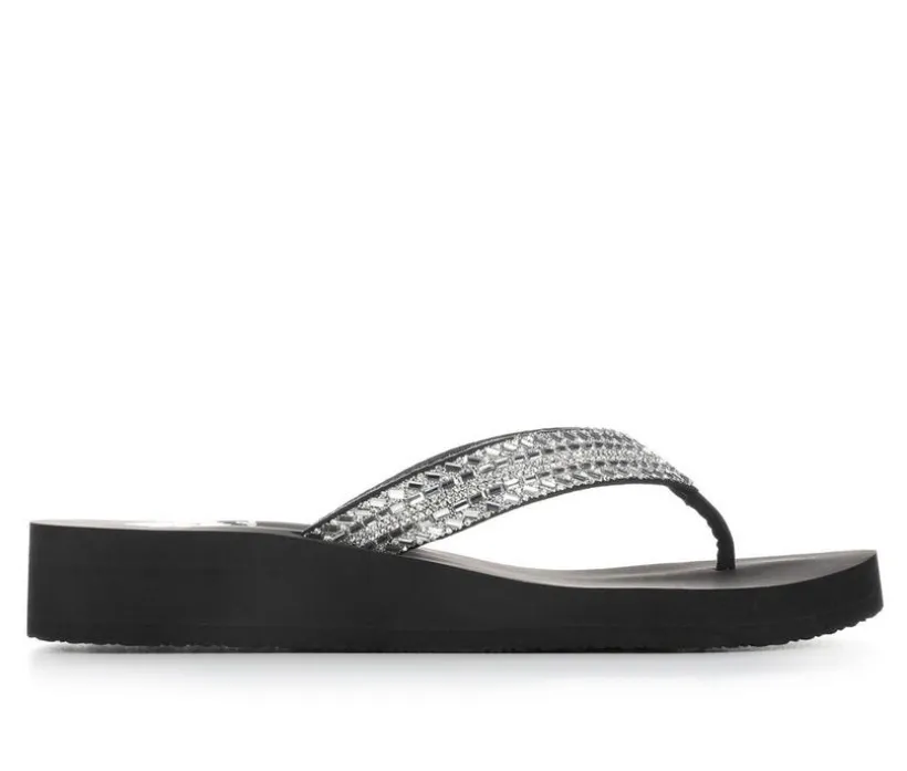 Women's Yellow Box Jovina Wedge Flip-Flops