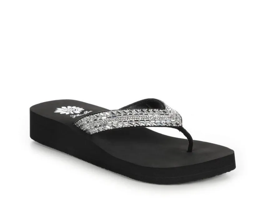 Women's Yellow Box Jovina Wedge Flip-Flops
