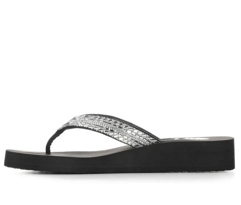 Women's Yellow Box Jovina Wedge Flip-Flops