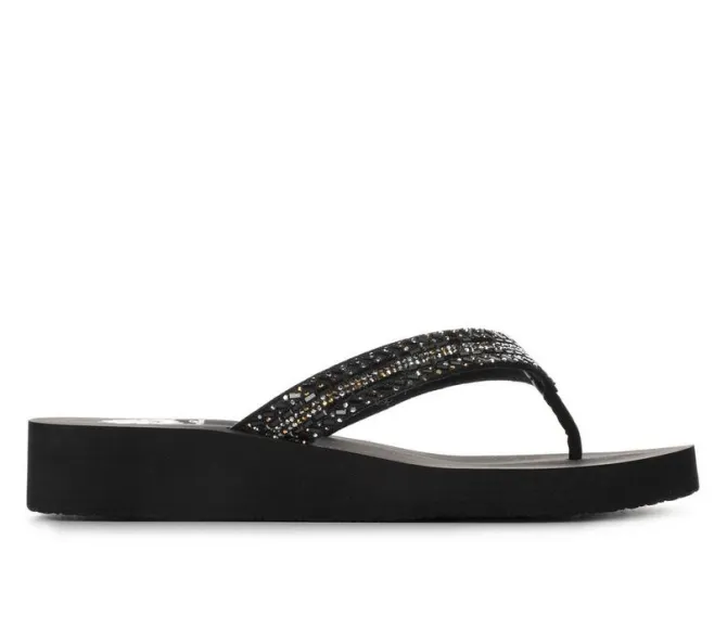 Women's Yellow Box Jovina Wedge Flip-Flops