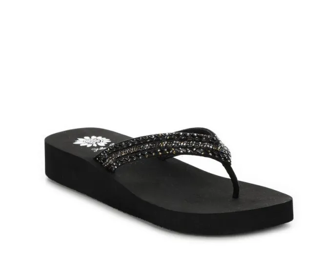 Women's Yellow Box Jovina Wedge Flip-Flops