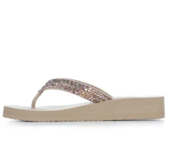 Women's Yellow Box Jovina Wedge Flip-Flops