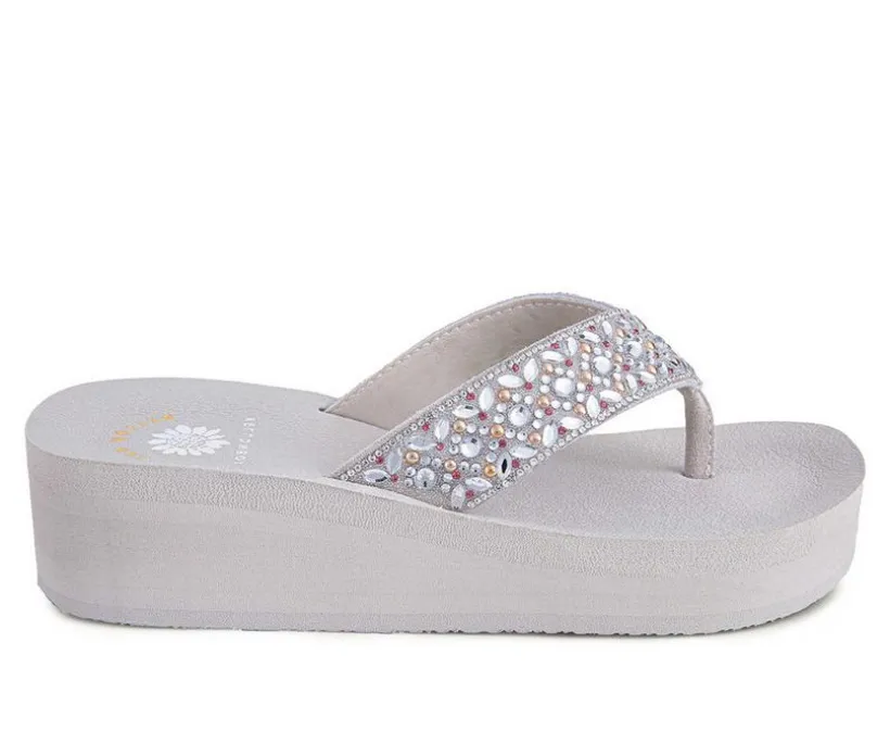 Women's Yellow Box Penza Wedge Flip-Flops