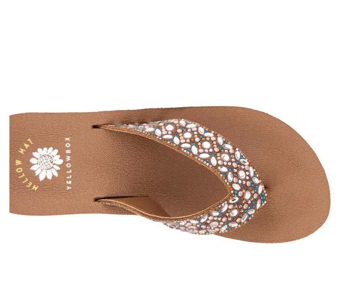 Women's Yellow Box Penza Wedge Flip-Flops