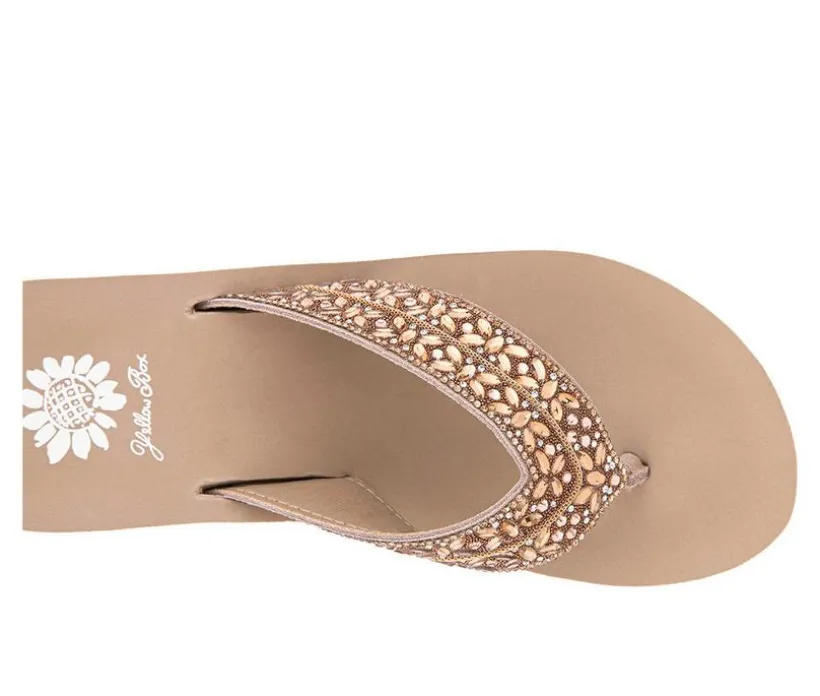 Women's Yellow Box Rhea Wedge Flip-Flops