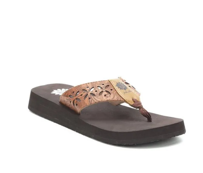 Women's Yellow Box Sharen Flip-Flops
