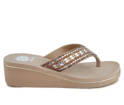 Women's Yellow Box Sunvale Wedge Flip-Flops