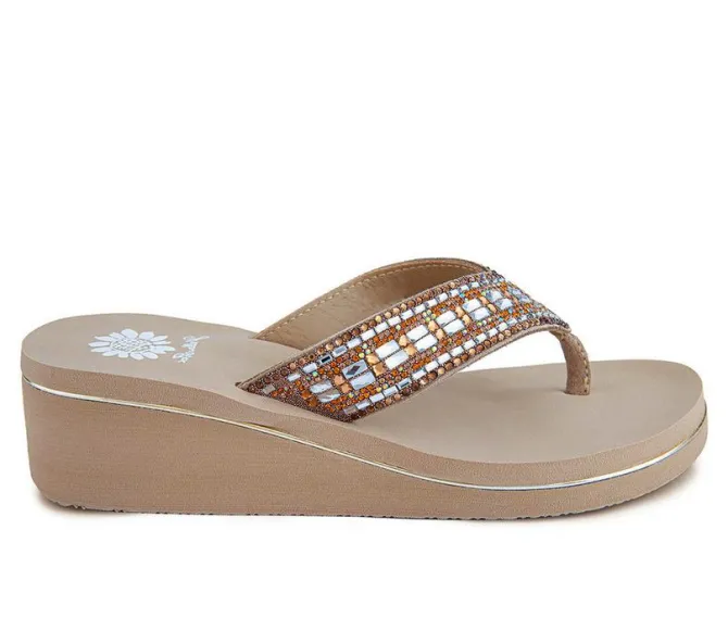 Women's Yellow Box Sunvale Wedge Flip-Flops