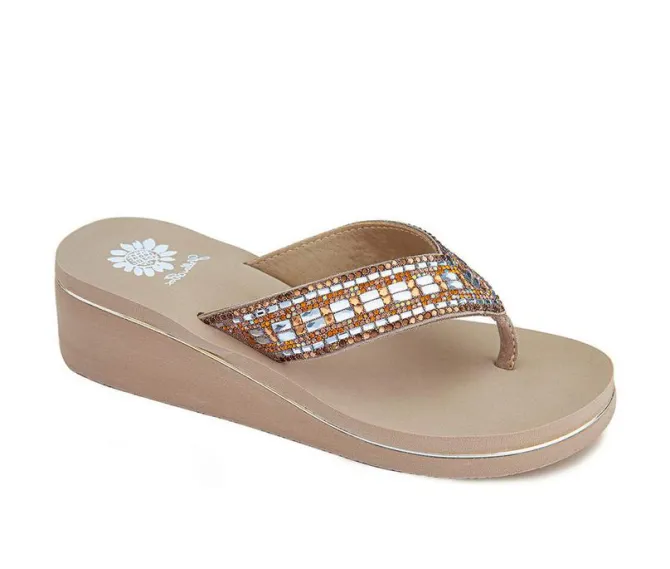 Women's Yellow Box Sunvale Wedge Flip-Flops