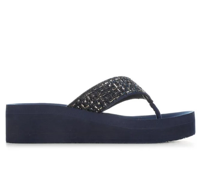 Women's Yellow Box Tari Wedge Flip-Flops