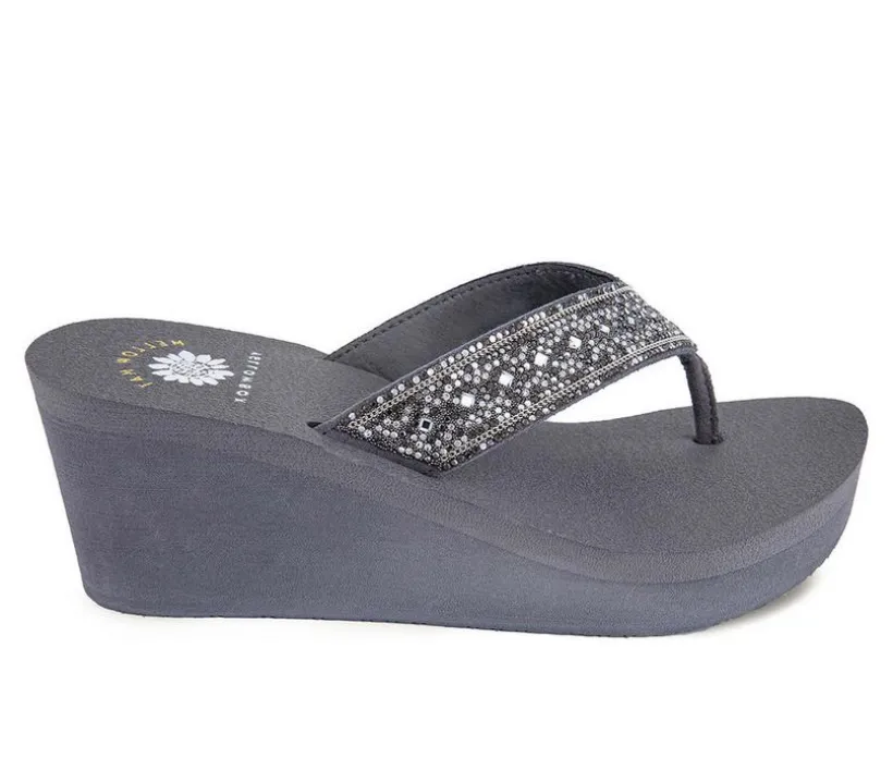 Women's Yellow Box Waneta Wedge Flip-Flops