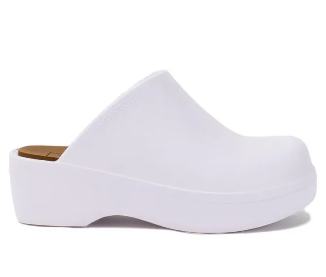 Women's Yellow Box Zippy Platform Clogs