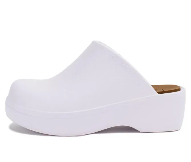 Women's Yellow Box Zippy Platform Clogs